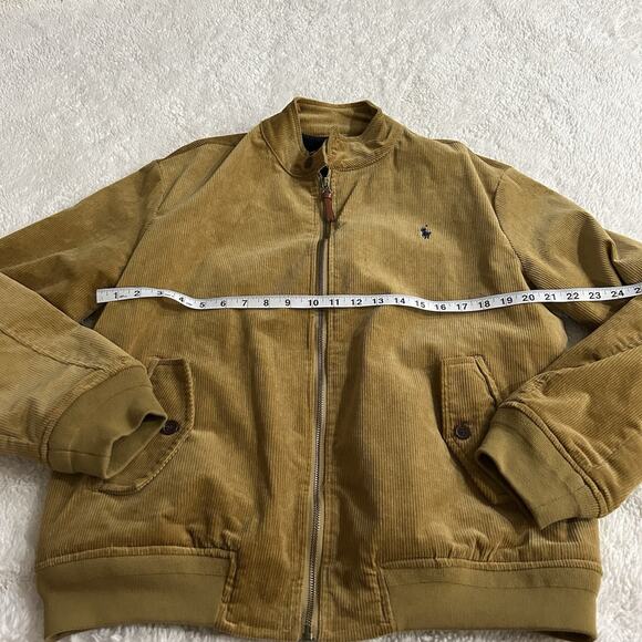 Polo Ralph Lauren Corduroy Brwn Eisenhower Jacket Sz XL Plaid Green Insulation - Picture 4 of 10